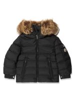 Moncler Enfant doudoune à logo appliqué - Noir - thumbnail