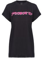 PINKO t-shirt en coton à logo strassé - Noir