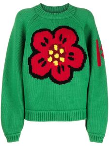 Kenzo pull à motif Boke Flower brodé - Vert