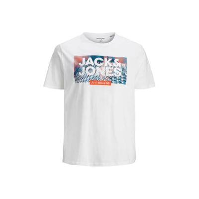 JACK & JONES PLUS SIZE T-shirt Feeling Plus Size met printopdruk wit JACK & JONES PLUS SIZE T-shirt Feeling Plus Size met printopdruk wit