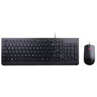 Lenovo 4X30L79921 Set met toetsenbord en muis Kabelgebonden Spatwaterdicht QWERTY, UK-Engels Zwart - thumbnail