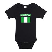 Nigeria landen rompertje met vlag zwart voor babys 92 (18-24 maanden)  - - thumbnail