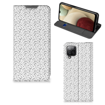 Samsung Galaxy A12 Hoesje met Magneet Stripes Dots