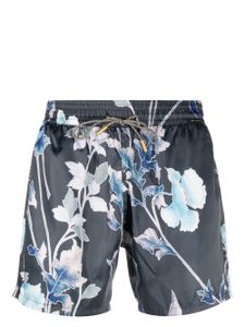 ETRO short de bain à fleurs - Bleu