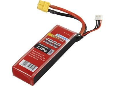 Conrad energy LiPo accupack 11.1 V 1800 mAh Aantal cellen: 3 25 C Softcase XT60 Conrad energy LiPo accupack 11.1 V 1800 mAh Aantal cellen: 3 25 C Softcase XT60