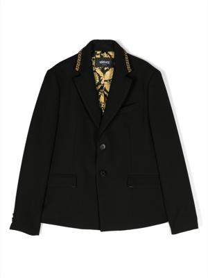 Versace Kids Blazer met enkele rij knopen - Zwart