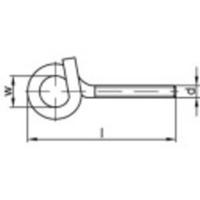 TOOLCRAFT 159630 Sterke plafondhaak 140 mm Galvanisch verzinkt staal 20 stuk(s) - thumbnail