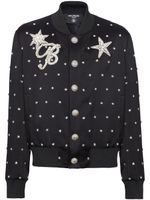 Balmain veste bomber à broderies Stars - Noir - thumbnail