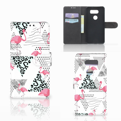 LG V30 Telefoonhoesje met Pasjes Flamingo Triangle LG V30 Telefoonhoesje met Pasjes Flamingo Triangle