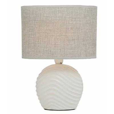 Wit/beige Tafellamp/schemerlamp Porselein 28 Cm - Bureaulampen