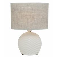 Wit/beige Tafellamp/schemerlamp Porselein 28 Cm - Bureaulampen