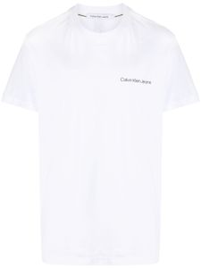 Calvin Klein t-shirt en coton à logo imprimé - Blanc