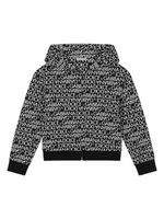 Dolce & Gabbana Kids hoodie zippé à logo imprimé - Noir - thumbnail