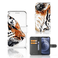 Hoesje Apple iPhone 12 Mini Watercolor Tiger - thumbnail