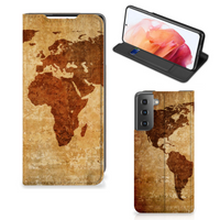 Samsung Galaxy S21 Book Cover Wereldkaart - thumbnail