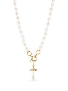 Vivienne Westwood collier serti de perles à pendentif Orb - Blanc