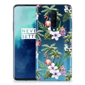 OnePlus 7T Pro TPU Hoesje Flamingo Palms