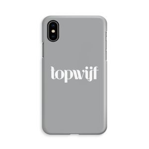 Topwijf Grijs Wit: iPhone X Volledig Geprint Hoesje