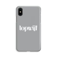 Topwijf Grijs Wit: iPhone X Volledig Geprint Hoesje - thumbnail