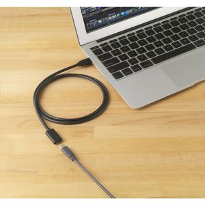 Renkforce USB-kabel USB 3.2 Gen2 (USB 3.1 Gen2) USB-C stekker, USB-C bus 2.00 m Zwart PVC-mantel RF-4755222