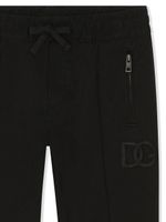 Dolce & Gabbana Kids pantalon de jogging à patch logo - Noir - thumbnail