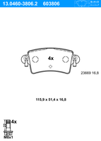 Remblokkenset, schijfrem ATE, u.a. für Renault, Opel, Nissan