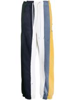 Maison MIHARA YASUHIRO pantalon de jogging colour block en coton - Bleu