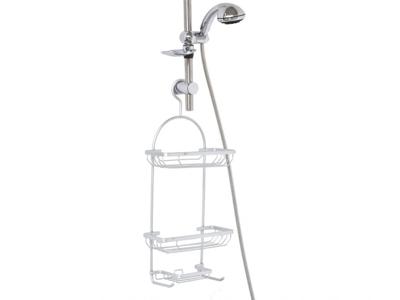 Roestvrij Aluminium Hangend Doucherek 3 Laags 28x12x65cm - Hangend Badkamer Rekje - Douchemandje - Geschikt voor Muur/Wand Bevestiging - Met Haak Roestvrij Aluminium Hangend Doucherek 3 Laags 28x12x65cm - Hangend Badkamer Rekje - Douchemandje - Geschikt voor Muur/Wand Bevestiging - Met Haak