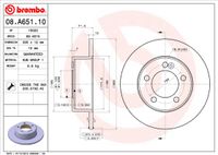 Remschijf BREMBO, Remschijftype: Massief, u.a. für Nissan, Renault, Vauxhall, Opel