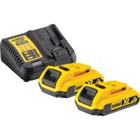 DeWalt XR 18V 2,0 Ah accu (2x) + oplader