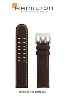 Horlogeband Hamilton H717160 / H600.717.101 Leder Bruin 22mm - thumbnail