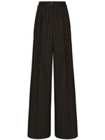 Dolce & Gabbana pantalon ample à fines rayures - Noir