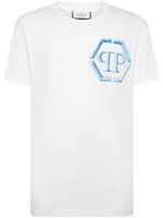 Philipp Plein t-shirt en coton à imprimé Hexagon - Blanc