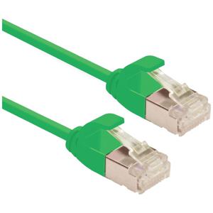 ROLINE F/UTP DataCenter Patchkabel Cat.6A (Class EA), LSOH, extra dun, groen, 0,15 m