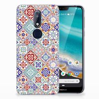 Nokia 7.1 TPU Siliconen Hoesje Tiles Color - thumbnail