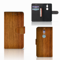 Nokia 7 Book Style Case Donker Hout - thumbnail