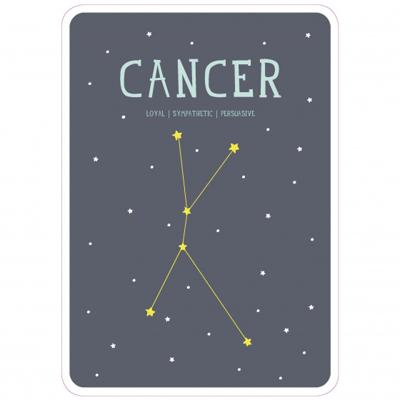 Milestone poster sterrenbeeld Kreeft (ENG) A4 formaat papier grijs/beige Milestone poster sterrenbeeld Kreeft (ENG) A4 formaat papier grijs/beige