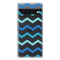 Google Pixel 6 Pro TPU bumper Zigzag Blauw