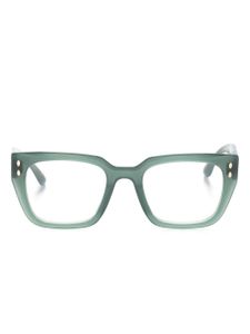 Isabel Marant Eyewear lunettes de vue carrées à logo imprimé - Vert