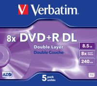 Verbatim 43541 DVD+R DL disc 8.5 GB 5 stuk(s) Jewelcase - thumbnail