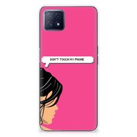 OPPO A53 5G | OPPO A73 5G Silicone-hoesje Woman Don't Touch My Phone