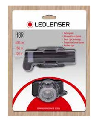 Ledlenser H8R Hoofdlamp LED werkt op Li-ion oplaadbare batterij 600 lm 120 h