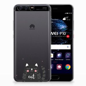 Huawei P10 Telefoonhoesje met Naam Cat Good Day