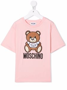 Moschino Kids t-shirt à motif Teddy Bear - Rose