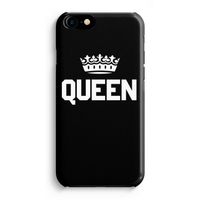 Queen zwart: Volledig Geprint iPhone 7 Hoesje - thumbnail