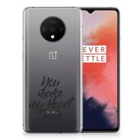 OnePlus 7T Siliconen hoesje met naam Heart Smile