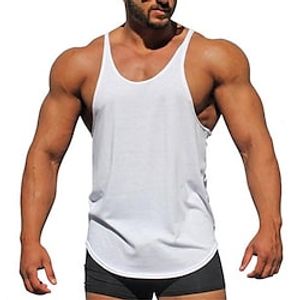 Voor heren Singlet Vest Top Mouwloos shirt Effen Ronde hals Sport Outdoor Sportkleding Mouwloos Kleding Modieus Streetwear Training Lightinthebox