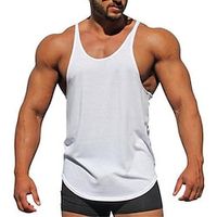 Voor heren Singlet Vest Top Mouwloos shirt Effen Ronde hals Sport Outdoor Sportkleding Mouwloos Kleding Modieus Streetwear Training Lightinthebox