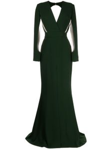 Elie Saab robe longue à détails de découpes - Vert