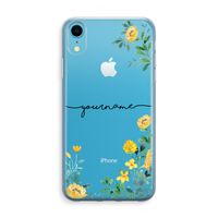 Gele bloemen: iPhone XR Transparant Hoesje - thumbnail